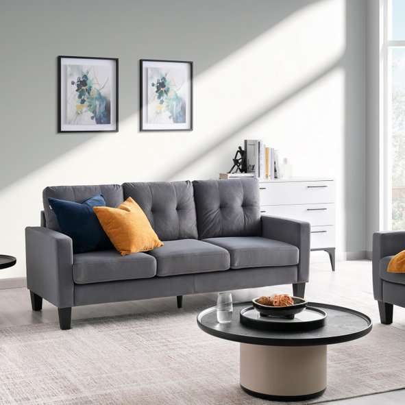3 seater sofa dark grey deals